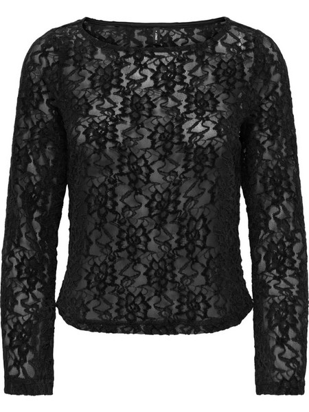 Only Γυναικείο Χειμερινό Crop Top Μαύρο 15383492