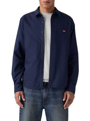 Levi's Ανδρικό Πουκάμισο Βαμβακερό Μακρυμάνικο Κανονική Γραμμή Overshirt Navy Μπλε 0086A-0005