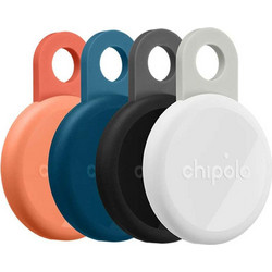 Chipolo Loop Anti-Lost Trackers Apple Find My / Google Find My Device Black White Coral Navy Blue 4 Pack