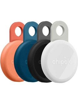 Chipolo Loop Anti-Lost Trackers Apple Find My / Google Find My Device Black White Coral Navy Blue 4 Pack