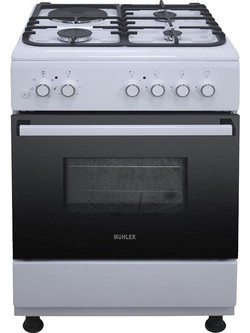 Muhler ELC-600G3 Κουζίνα Ηλεκτρική 64lt με Εστίες Αερίου 60cm