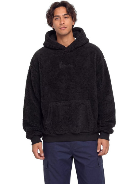 Karl Kani Signature Essential Teddy Ανδρικό Φούτερ με Κουκούλα Μαύρο KM-HD051-001-08CHN