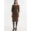 Fibes Fashion Midi Καθημερινό Φόρεμα Σοκολατί 05-9714