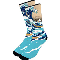 NODO The Great Wave Ανδρικές Κάλτσες Ψηλές με Σχέδια Πολύχρωμες PR10059