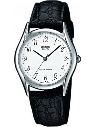 Casio Γυναικείο Ρολόι με Μαύρο Δερμάτινο Λουράκι LTP-1154E-7BEF