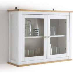 Βιτρίνα από μασίφ ξύλο πεύκου Μ27xΠ84xΥ66cm
