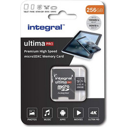 Integral microSDXC 256GB Class 10 U3 V30 A1 + Adapter