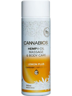 Cannabios HempX-Oil Lemon Plus Massage & Body Care 100ml