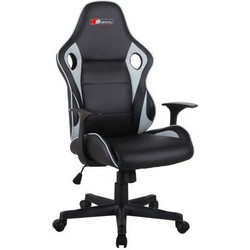 MaisonPlus Carrera G Καρέκλα Gaming Δερματίνης με Ρυθμιζόμενα Μπράτσα Γκρι