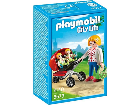 Playmobil City Life Μαμά με Δίδυμα & Καροτσάκι για 4-10 Ετών 5573
