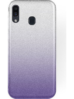 Forcell Shining Back Cover Clear Violet (Galaxy A20 / A30)