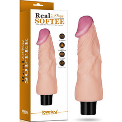 Lovetoy Real Softee Vibrating Dildo 1 Ρεαλιστικός Δονητής 17.8cm Flesh