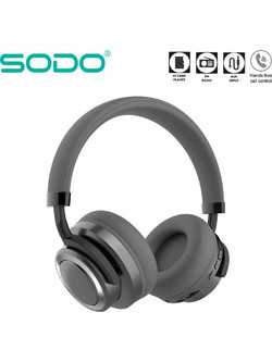 SODO SD-1005 Ασύρματα Bluetooth Ακουστικά On Ear Γκρι