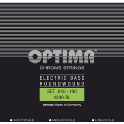 Optima 4299RL Σετ 4 Χορδές Ηλεκτρικού Μπάσου Chrome 45-100" Medium Tension 3/4
