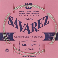 Savarez 526R Red Χορδή Κλασικής Κιθάρας E6 Nylon Hard Tension
