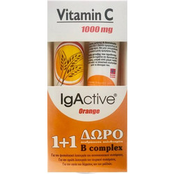 IgActive Vitamin C 1000mg 20s + B Complex 20 Αναβράζοντα Δισκία