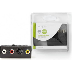 NEDIS CVGB31902BK Switchable SCART Adapter SCART Male - S-Video Female + 3x RCA NEDIS