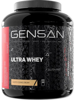 Gensan Ultra Whey Cookie Cream Πρωτεΐνη Ορού Γάλακτος Γράμμωσης Χωρίς Γλουτένη 1kg