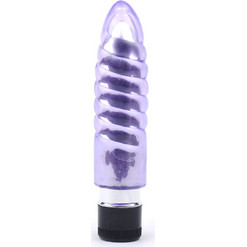 Multiple-Speed Purple Color Classic Vibrator with TPE Sleeve