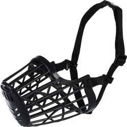 Φίμωτρο Trixie, Πλαστικό Μαύρο Medium-Large / Περ. Εσωτ. Ρύγχους: 26cm / Μήκος στο επάνω μέρος της μουσούδας: 7cm