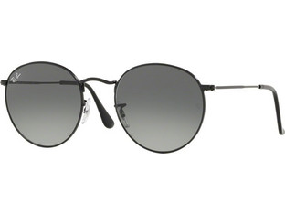 Ray-Ban RB3447N 002/71 Ανδρικά Γυαλιά Ηλίου Στρογγυλά Μεταλλικά Μαύρα με Μαύρο Degradee Φακό