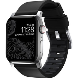 Nomad Active Pro Λουράκι Σιλικόνης Black / Silver (Apple Watch 42 / 44 / 45 / 49mm)