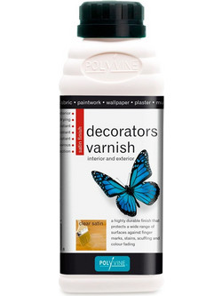 Polyvine Decorators Varnish Βερνίκι Επιφάνειας Ξύλου Νερού Satin Διάφανο 1lt