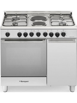 Bompani BO943EB/L Κουζίνα Ηλεκτρική 53lt με Εστίες Αερίου & Ρεύματος 90cm