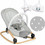 MoMi Lumiwood Stars Ηλεκτρικό Relax Μωρού Κούνια με Μουσική & Δόνηση έως 9kg Γκρι