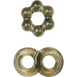 Loving Joy JoyRings Stamina Cock Rings Σετ Ελαστικά Δαχτυλίδια Πέους & Όρχεων Σιλικόνης Καφέ 3τμχ