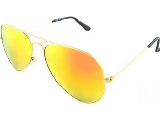 Max 773/S GRM Ανδρικά Γυαλιά Ηλίου Aviator Κοκάλινα Χρυσά με Κίτρινο Φακό