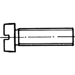 Βίδα ίσια πομπέ 5x40 mm Inox 316 DIN 84 / ISO 1207, Σακούλα (11600)