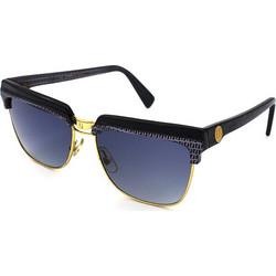 Fendi FFS44 56/14 Γυναικεία Γυαλιά Ηλίου Τετράγωνα Κοκάλινα Μαύρα με Μαύρο Polarized Φακό