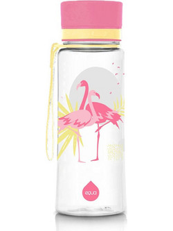 Equa Flamingo Παιδικό Μπουκάλι Πλαστικό BPA Free Ροζ 600ml