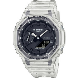 Casio G-Shock Ανδρικό Ρολόι Χρονογράφος με Λευκό Καουτσούκ Λουράκι GA-2100SKE-7AER
