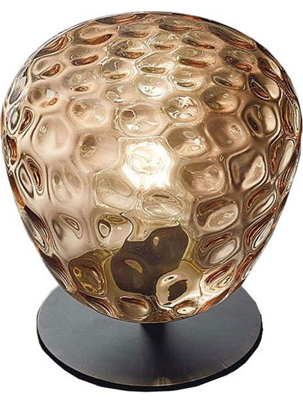 Fabas Luce 3518-30-125 Πορτατίφ Ε27 Διαφανές Μαύρο Φ20xΥ26cm