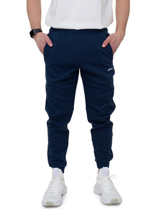 Li-Ning Training Series Warm Ανδρικό Παντελόνι Φόρμας Fleece με Λάστιχο Navy Μπλε AKLN859-4