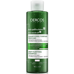Vichy Dercos Anti-Dandruff Deep Purifying Σαμπουάν κατά της Πιτυρίδας για Λιπαρά Μαλλιά 250ml