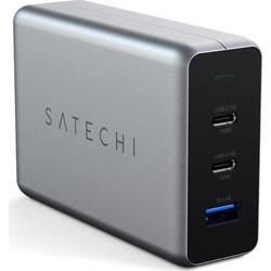 Satechi Φορτιστής Χωρίς Καλώδιο με Θύρα USB-A & 2 Θύρες USB-C 100W Power Delivery Grey