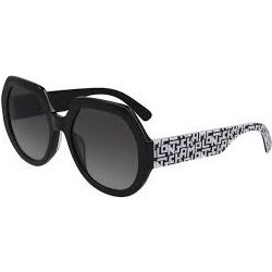Longchamp LO655S 001 Γυναικεία Γυαλιά Ηλίου Πολυγωνικά Κοκάλινα Μαύρα με Καφέ Polarized Φακό