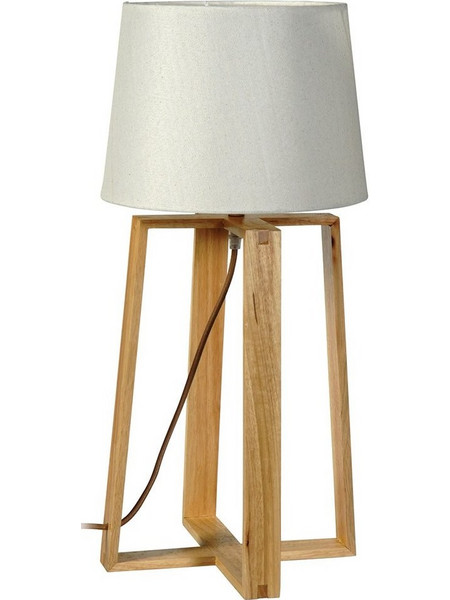 ARlight TLC6320 Πορτατίφ Ε27 Λευκό Καφέ Φ23xΥ60cm