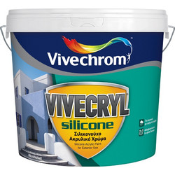 Vivechrom Vivecryl Silicone Eco Οικολογικό Μονωτικό Σιλικονούχο Χρώμα Εξωτερικού Χώρου Λευκό 3lt