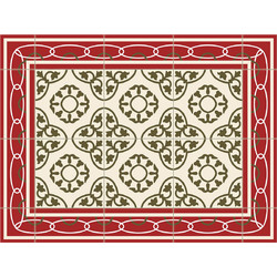 Contento Matteo Σουπλά Βινυλίου 40x30 Ρετρό Πλακάκι Classic - Κόκκινο