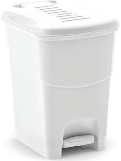 Κάδος Απορριμάτων Πλαστικός Koral Bin S 10lt Λευκό Kis 19x24x28υψ 26.21059