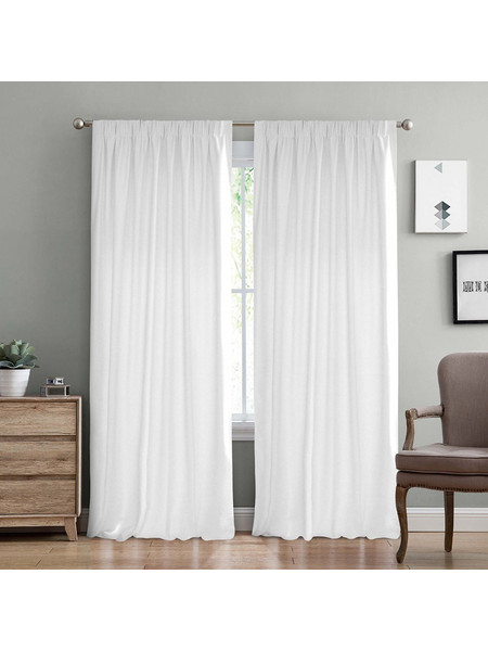Lino Home Κουρτίνα με Τρέσα 150x275 Samos C90901 White 8000000852