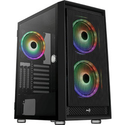Aerocool Graphite ARGB Black Gaming Midi Tower Κουτί Υπολογιστή με Πλαϊνό Παράθυρο