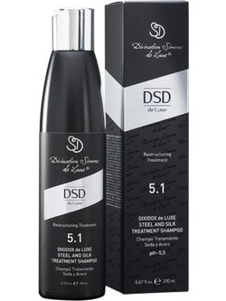 DSD de Luxe 5.1 Steel Silk Treatment Σαμπουάν για Επανόρθωση για Ταλαιπωρημένα Μαλλιά 200ml