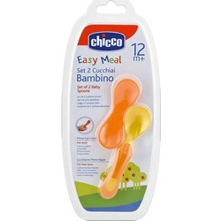 Chicco Easy Meal Duckling Σετ Βρεφικά Κουτάλια 12m+ Πράσινα 2τμχ