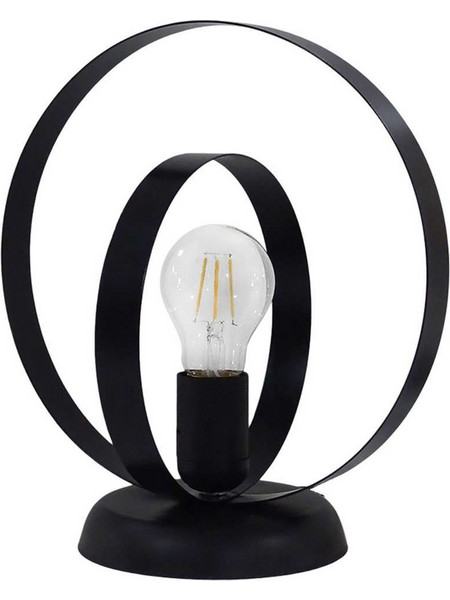 Heronia Lighting Halka/PR Πορτατίφ Ε27 Μαύρο Φ25xΥ28cm