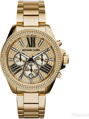 Michael Kors Γυναικείο Ρολόι Χρονογράφος με Χρυσό Μεταλλικό Μπρασελέ MK6095